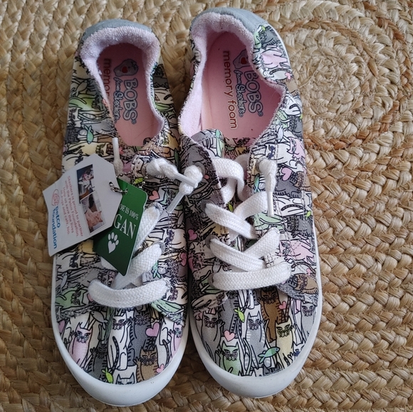 BOBS from Skechers Shoes - Bobs By Skechers With Cats Memory Foam SZ.7.5 NWT